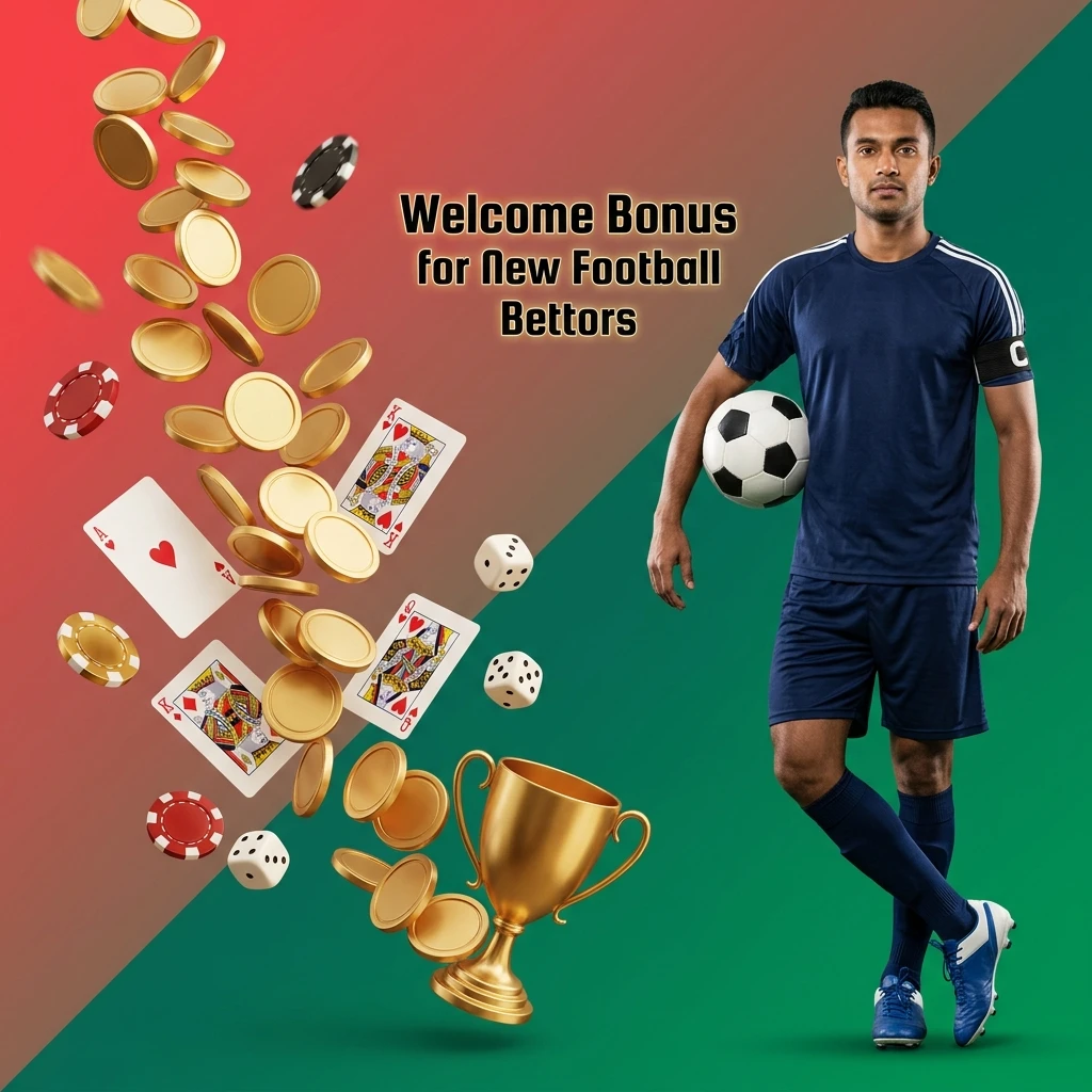 Welcome bonus for new football bettors offering up to 240,000 BDT match deposit bonus for betting on football markets