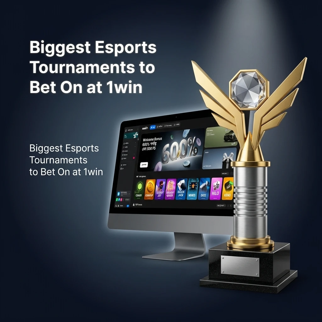 Major esports tournaments available for betting at 1win including Dota 2, CS2, Valorant, LoL and more