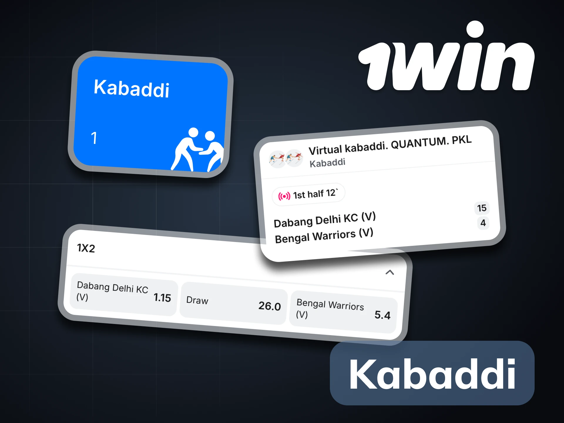 Start placing your bets on Kabaddi leagues and tournaments at 1Win.
