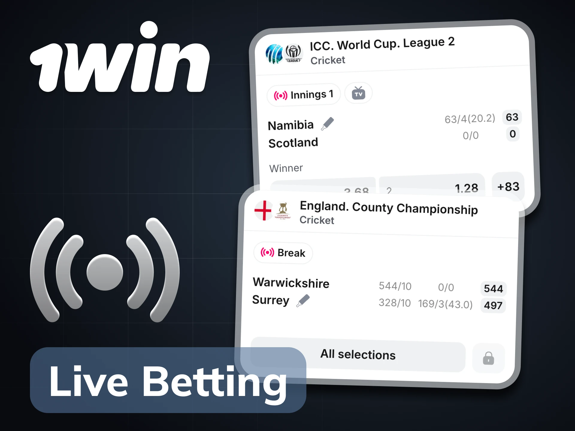 Place bets in real time with 1Win live betting feature.